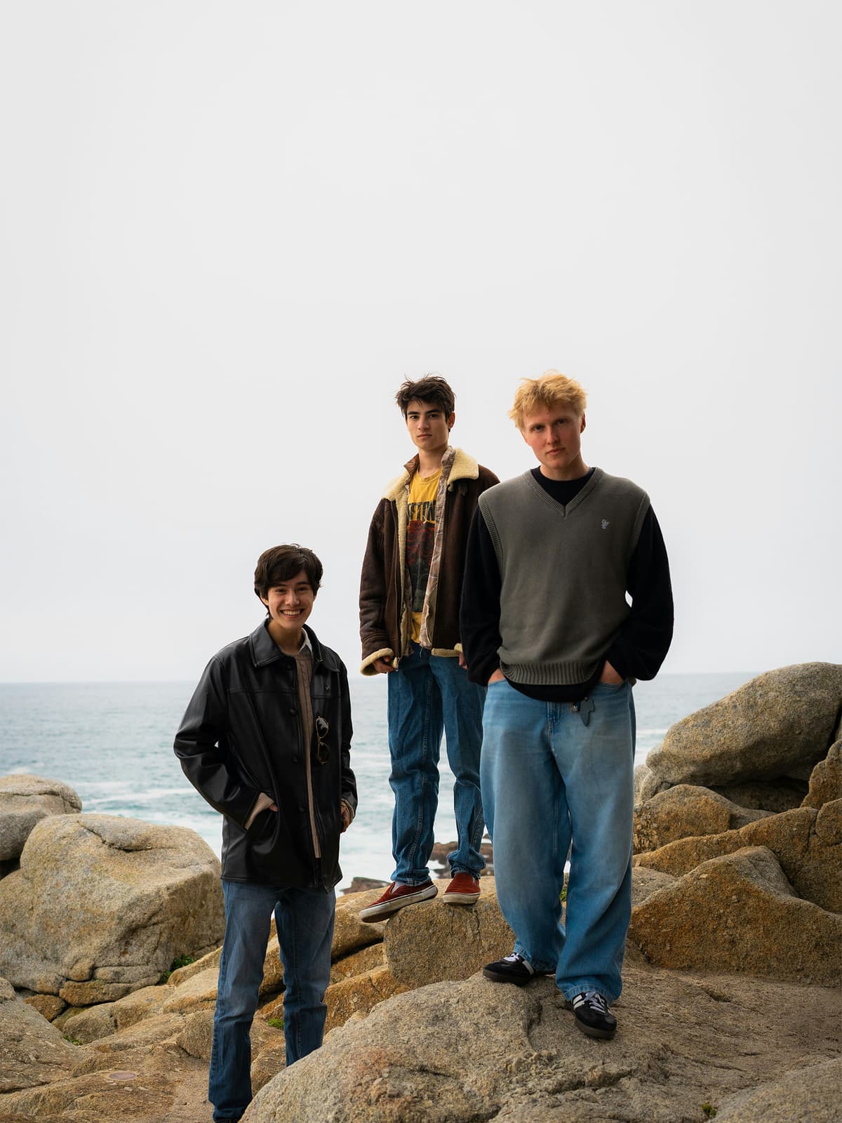 3 men by the sea